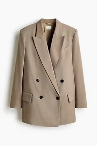 Oversized Linen-Blend Blazer