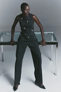 Embellished Scuba Top