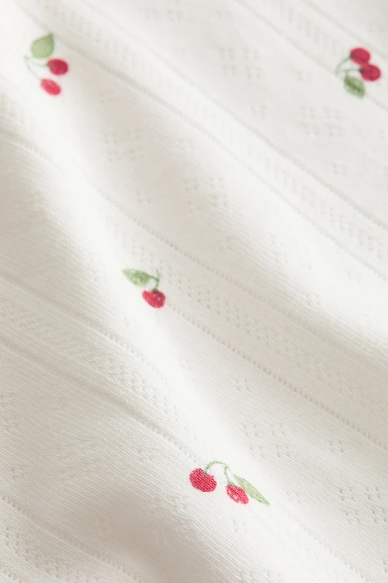 Pointelle-Knit Baby Blanket