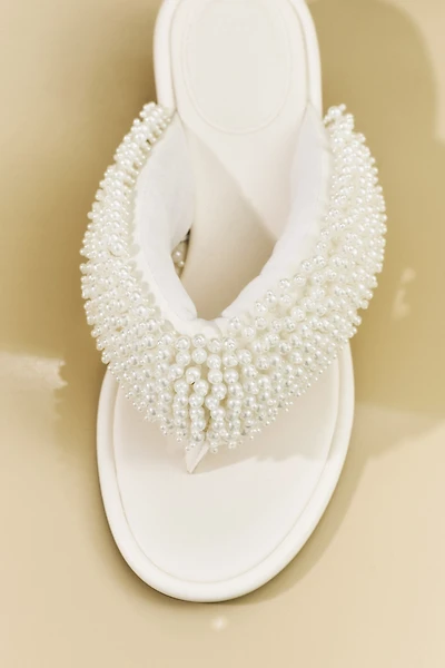 Sandales à talon avec perles de fantaisie