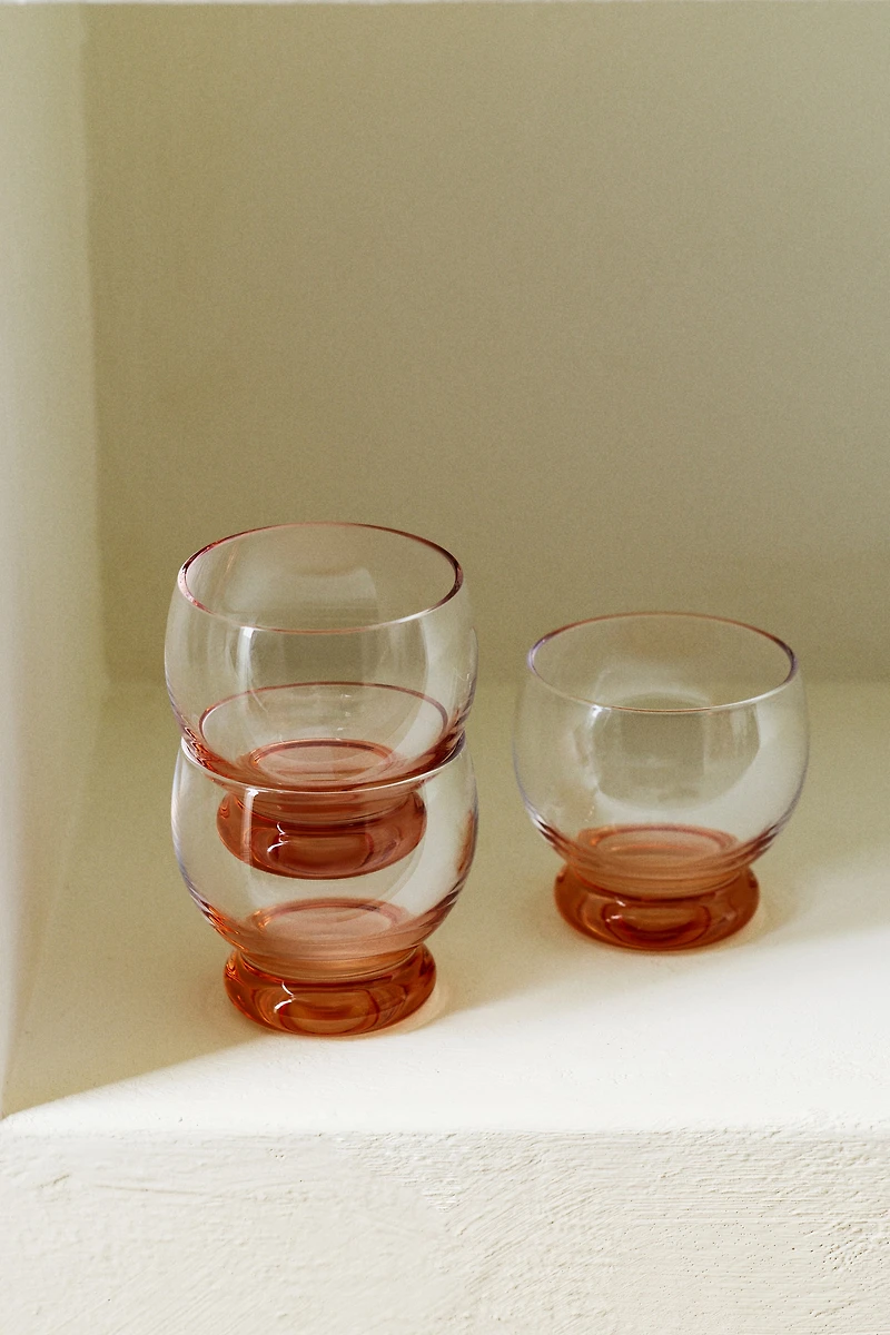 Lot de 2 verres à whisky soufflés la bouche