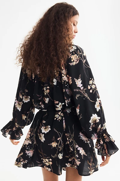Robe tunique avec ceinture à nouer