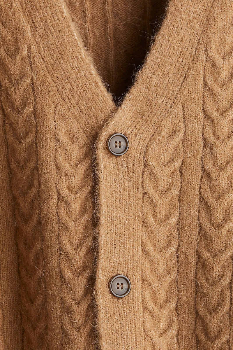 Loose-Fit Wool-Blend Cardigan