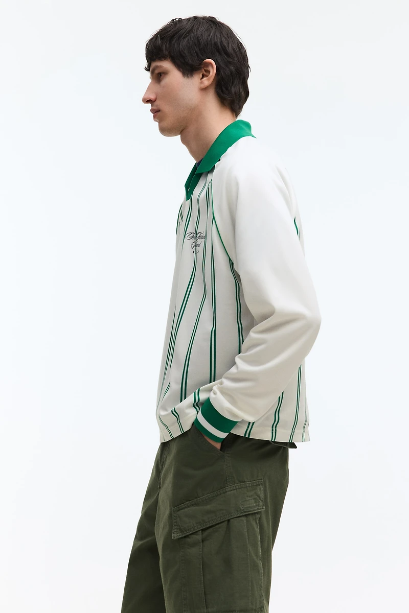 Loose-Fit Printed Polo Shirt