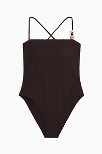 Padded-Cup High-Leg Swimsuit