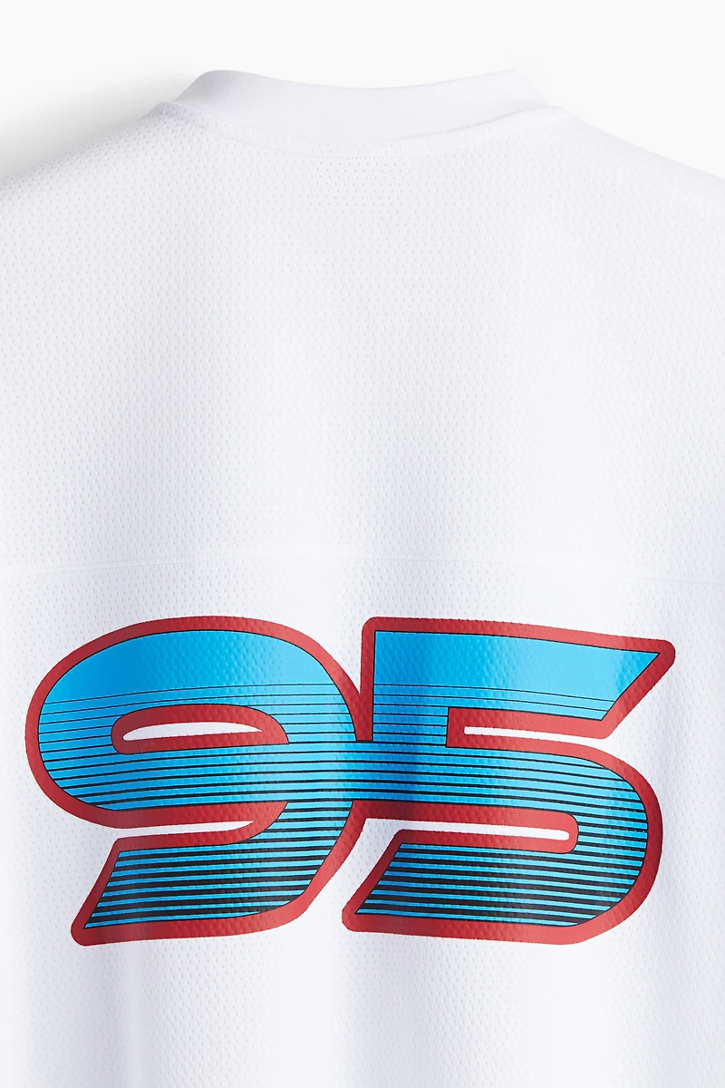 T-shirt ample en filet imprimé