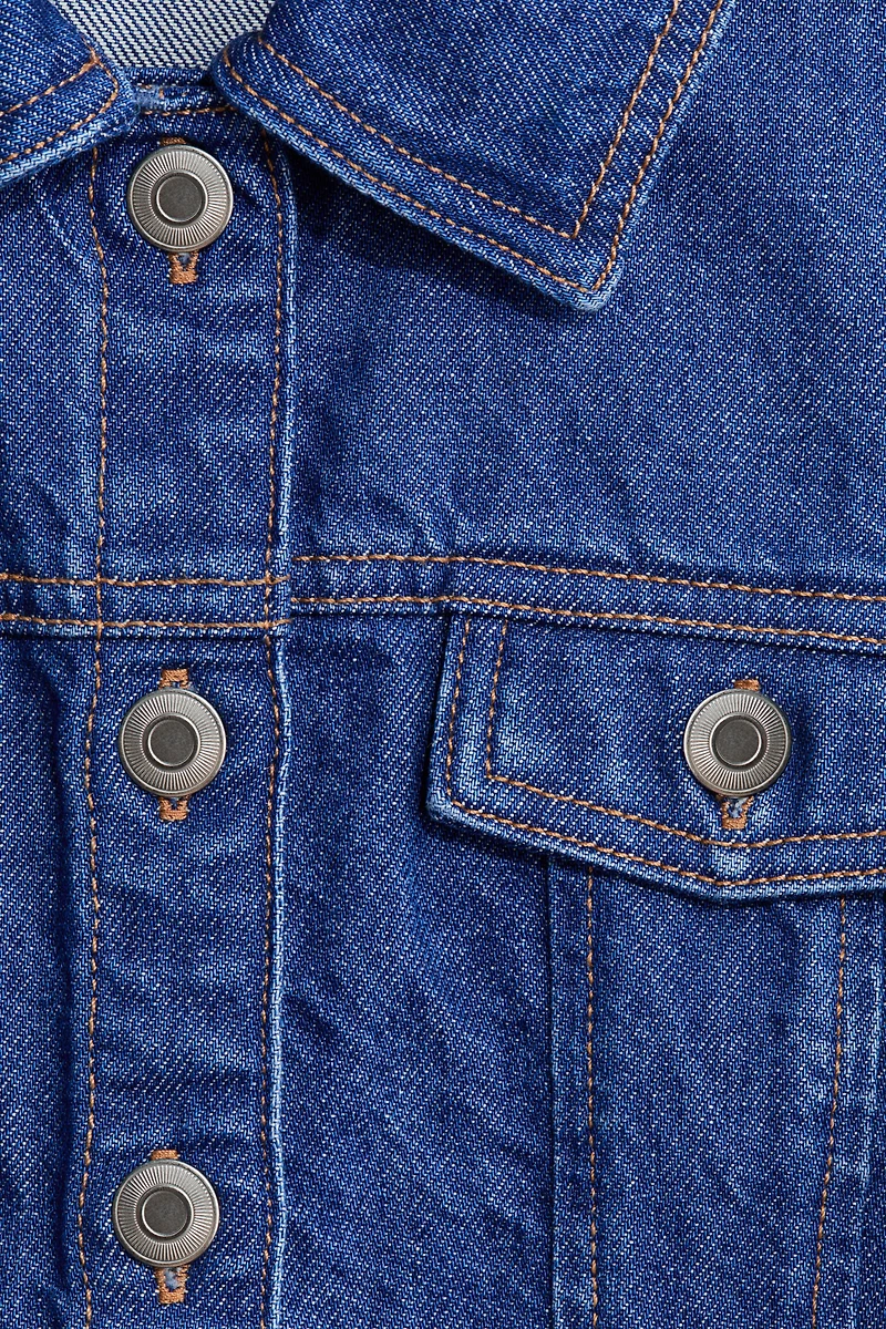 Chandail péplum sans manches en denim