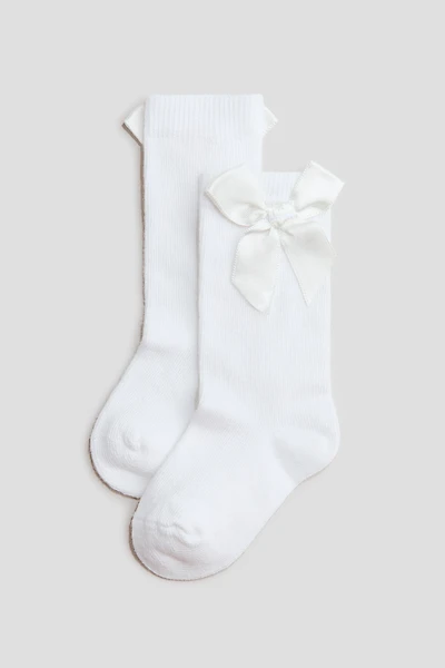 Chaussettes hautes avec nœud