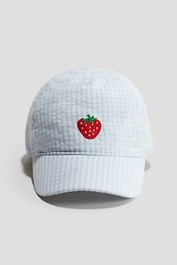 Appliquéd Cotton Cap