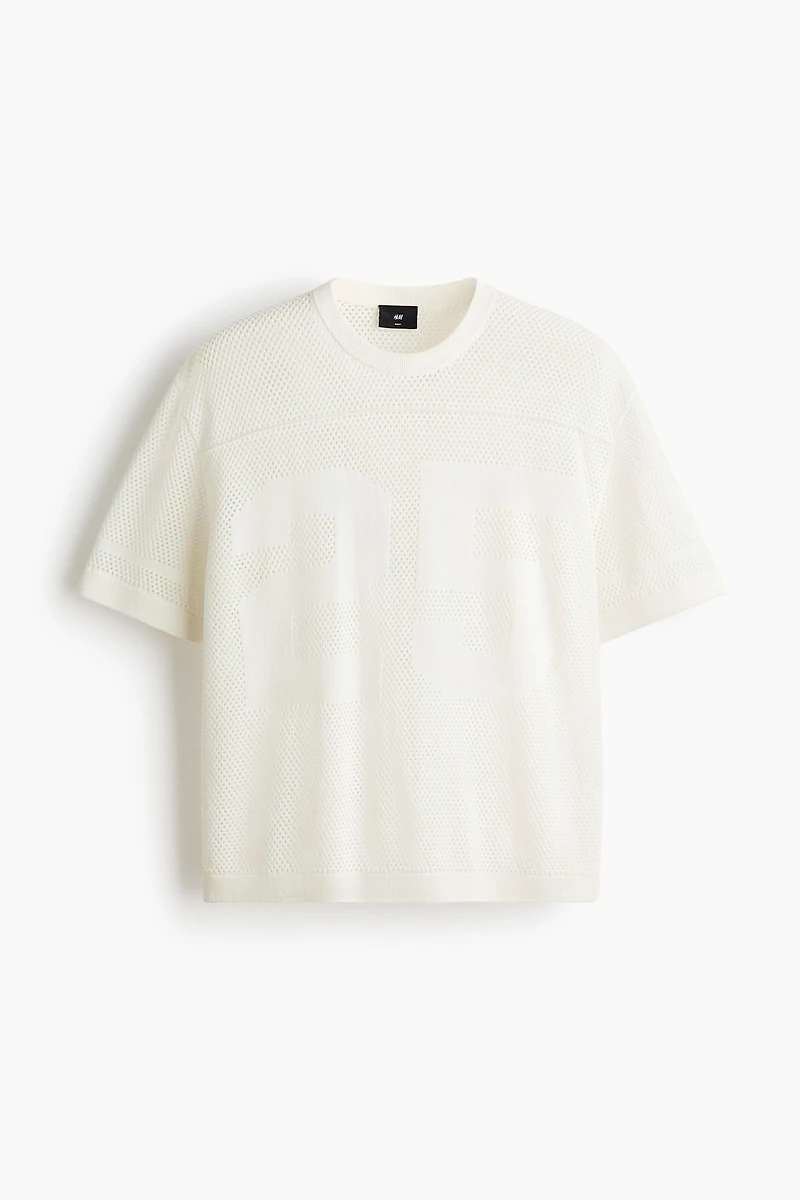 Relaxed-Fit Boxy Mesh T-Shirt