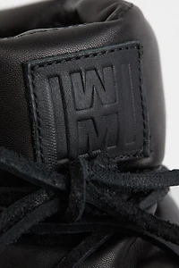 Bottines matelassées à lacets