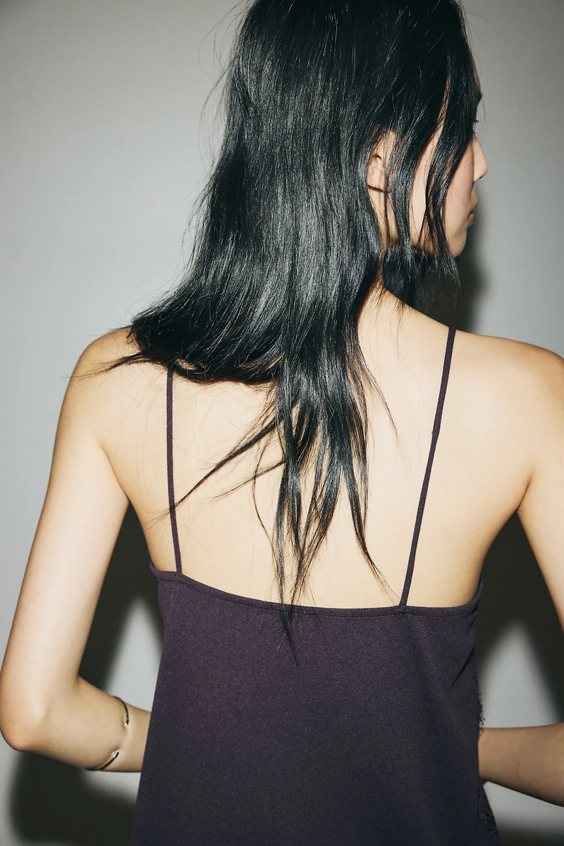 Lace-Trimmed Camisole Top