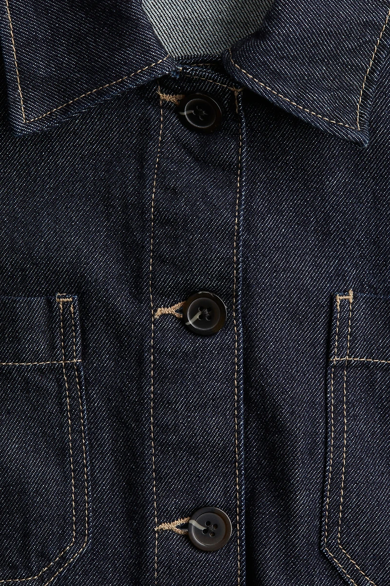 Veste en denim avec ceinture à nouer