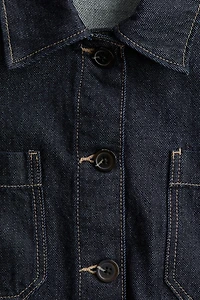 Veste en denim avec ceinture à nouer