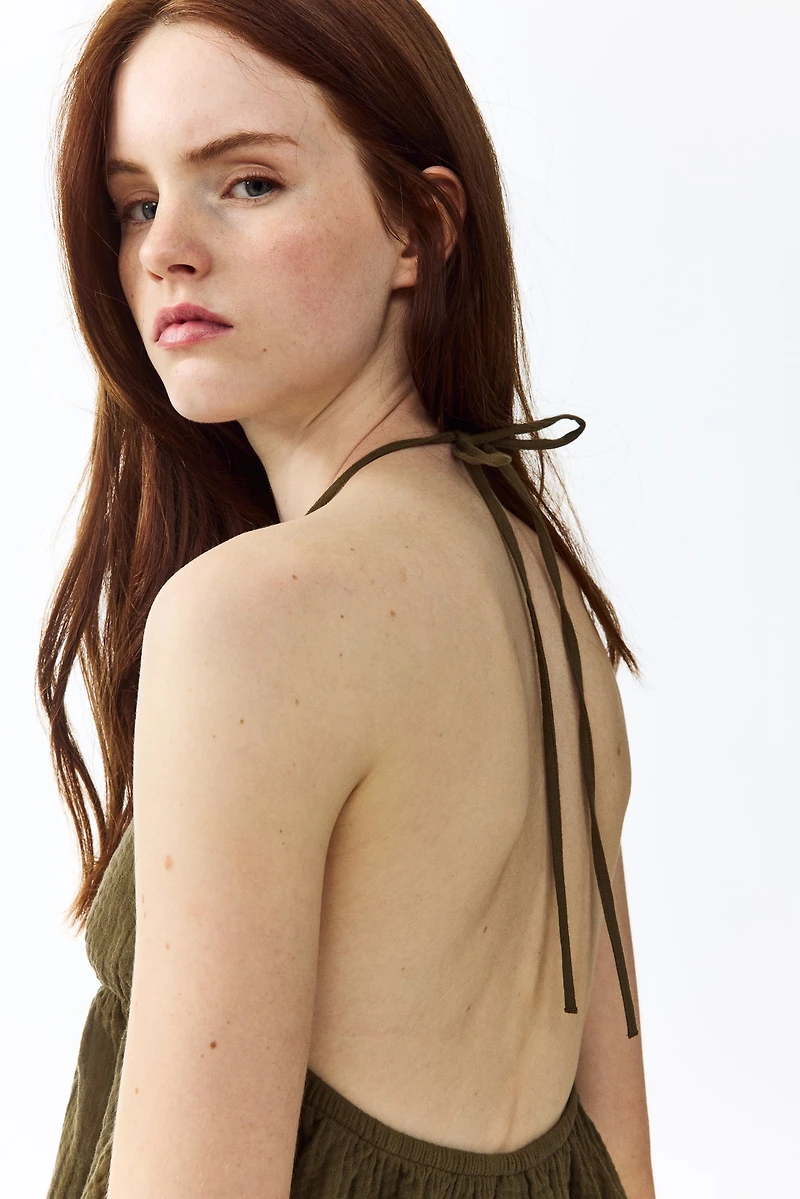 Cotton halterneck top