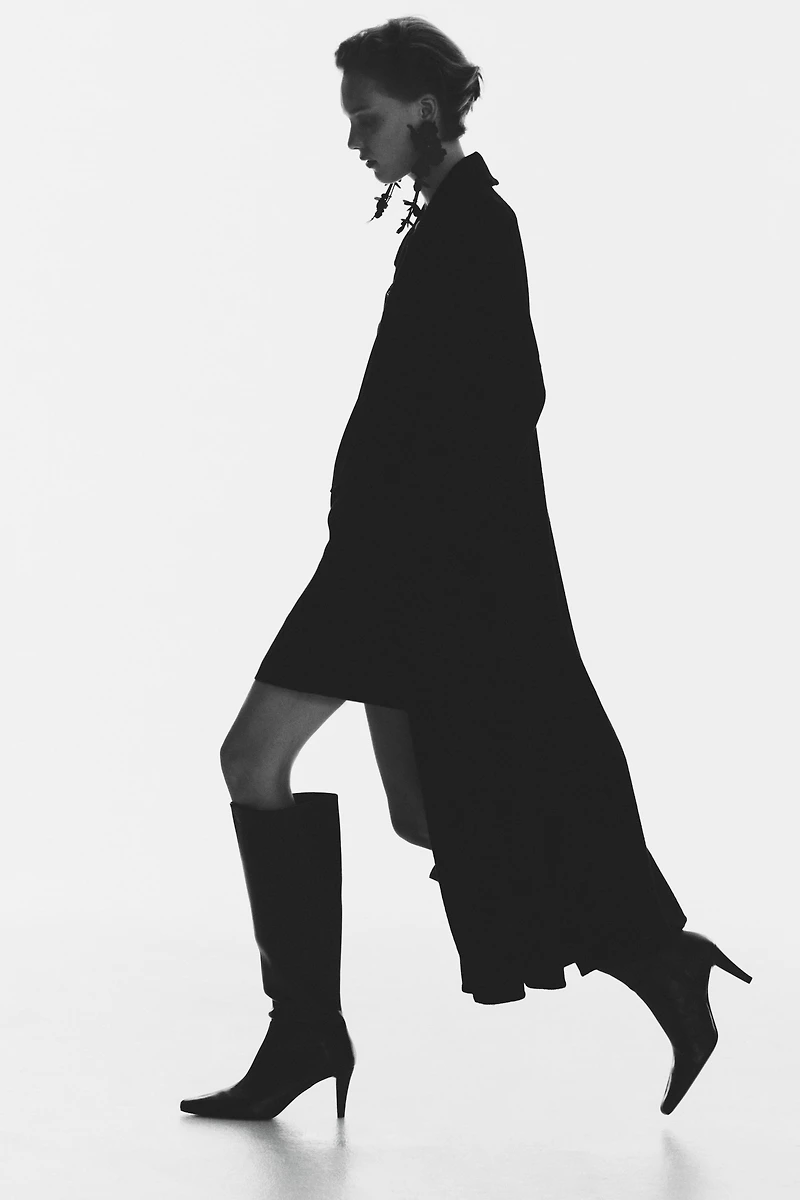 Bottes à talon au genou