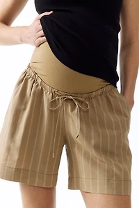 MAMA Linen-Blend Shorts