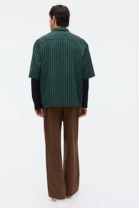 Chemise classique à motif brodé