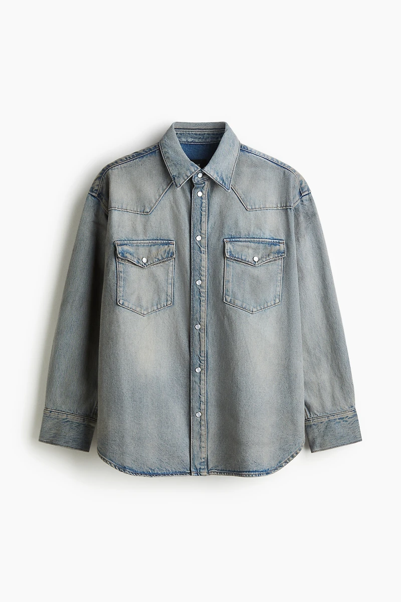 Oversized-Fit Denim Shirt