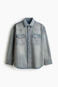 Oversized-Fit Denim Shirt