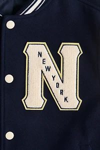 Veste de baseball avec appliqués