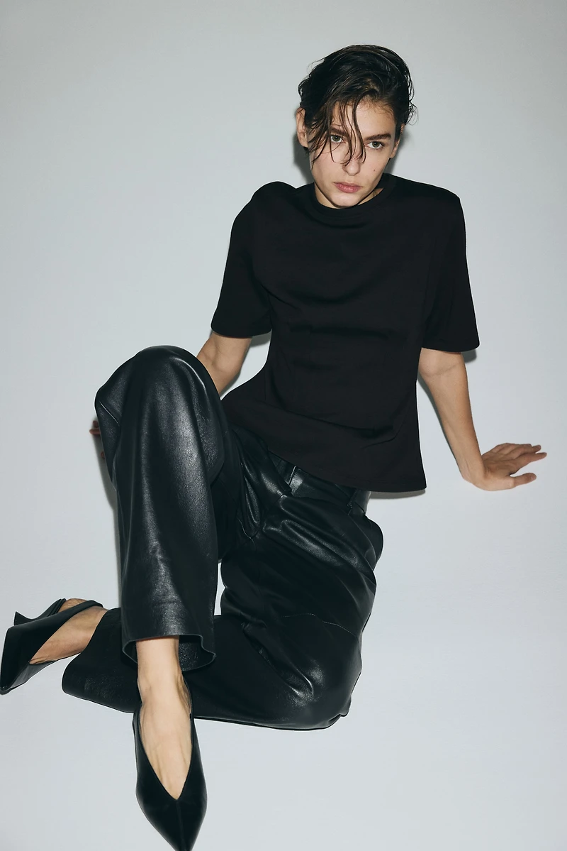 Tapered-Waist Interlock T-Shirt