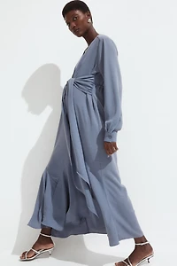 MAMA Tie-Detail Crêpe Dress