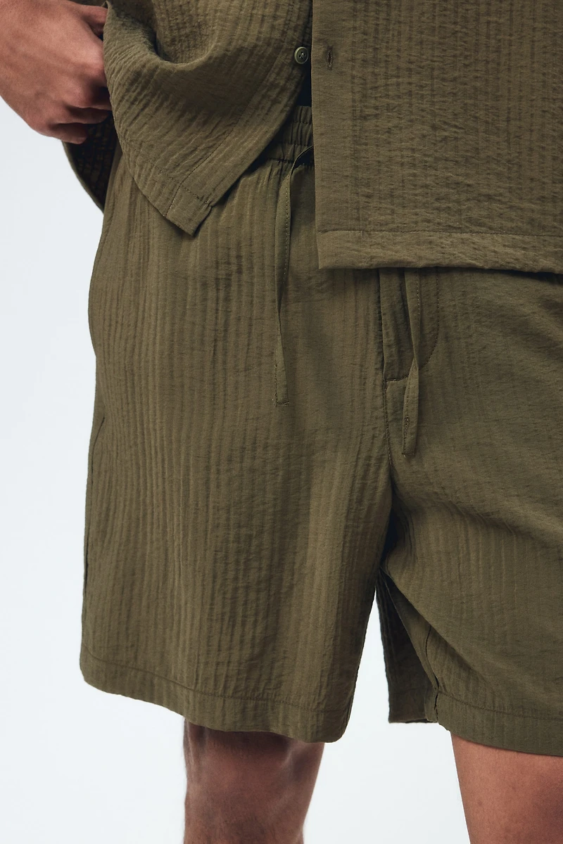 Relaxed-Fit Textured Shorts