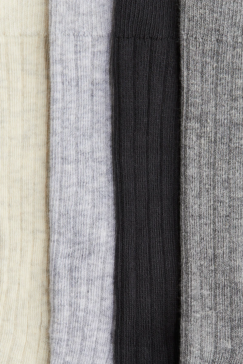 4-pack Rib-Knit Socks