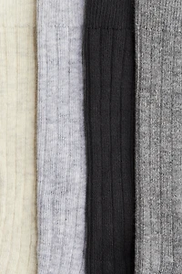 4-pack Rib-Knit Socks