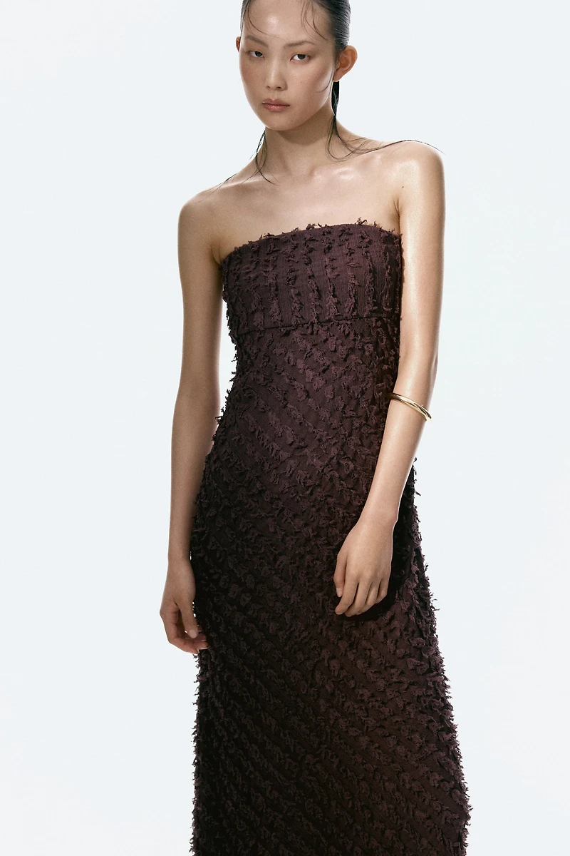 Robe bandeau frangée