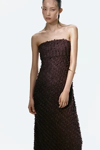 Robe bandeau frangée