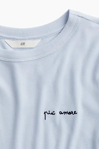 Ribbed Modal-blend T-shirt