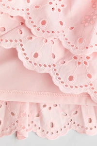 Cotton Skirt with Eyelet Embroidery