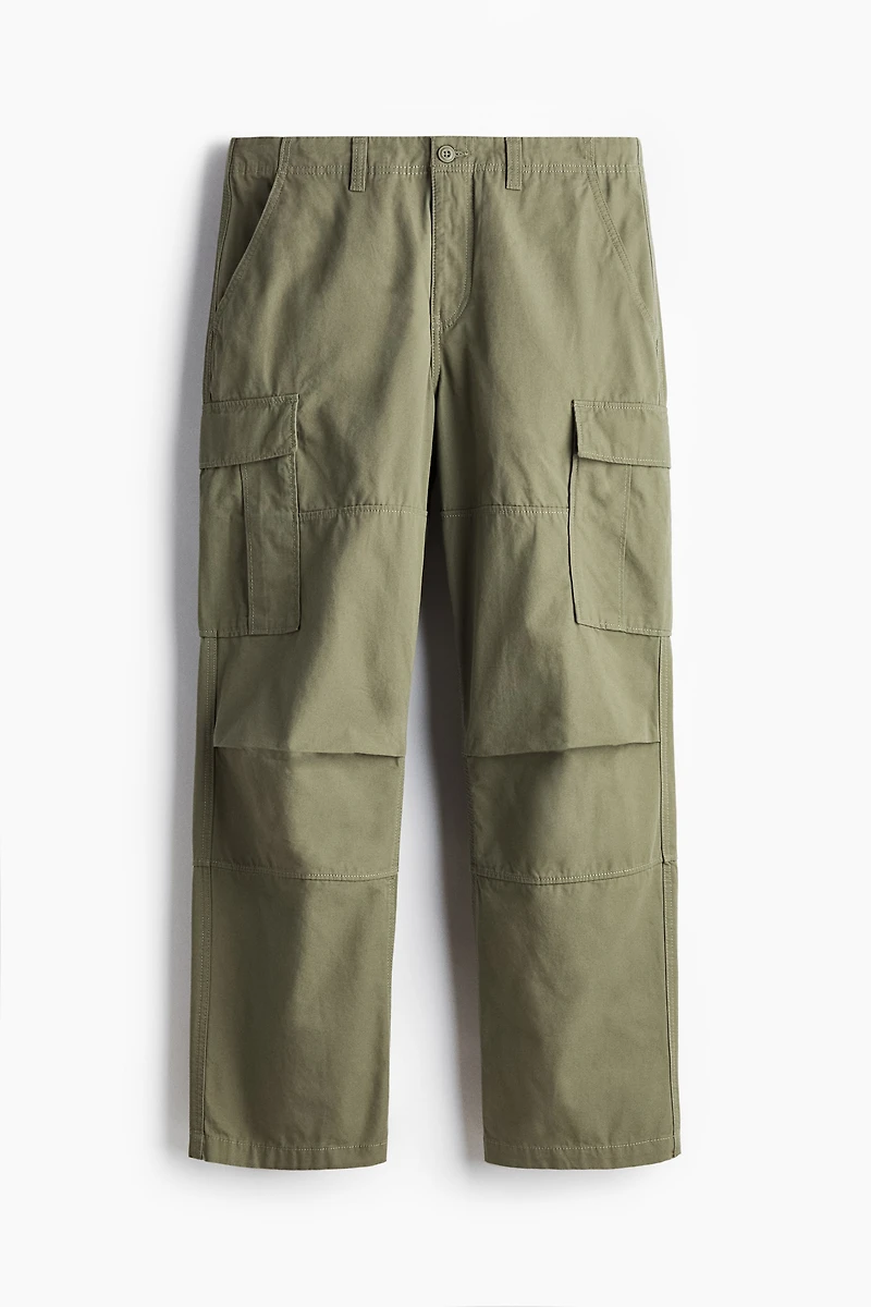 Relaxed-Fit Cotton Cargo Pants