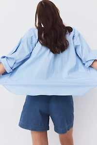 MAMA Denim Drawstring Shorts