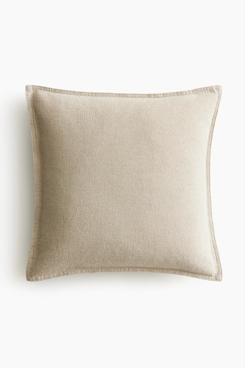 Housse de coussin en lin mélangé