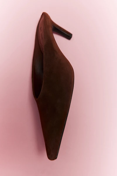 Pointed Suede Mules