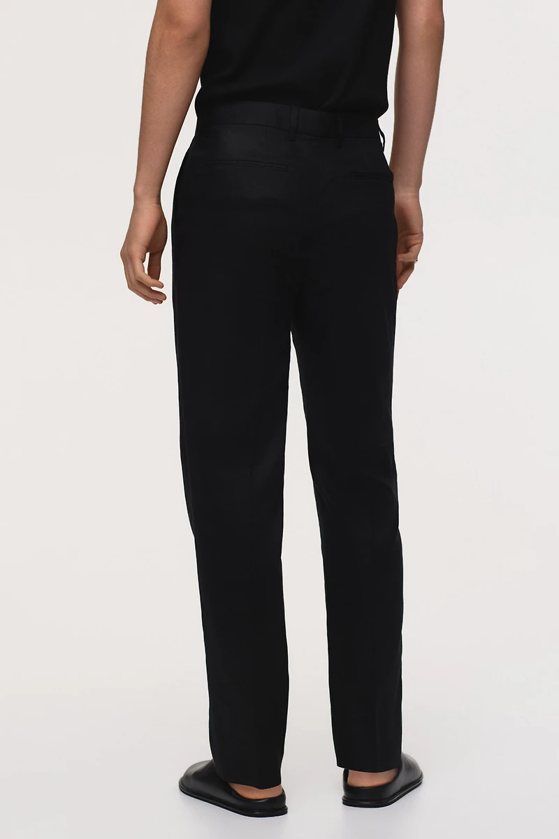Slim-Fit Linen Suit Pants