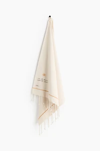 Embroidery-detail beach towel