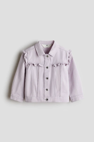 Veste volantée en sergé