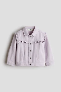 Ruffle-Trimmed Twill Jacket