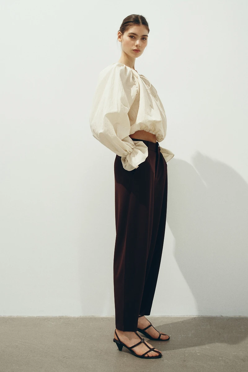 Jersey Barrel-Leg Pants