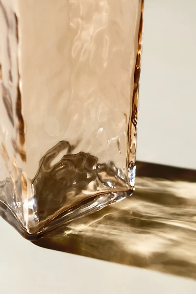 Vase en verre texturé