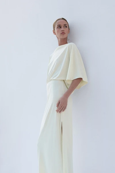 Robe maxi à effet drapé