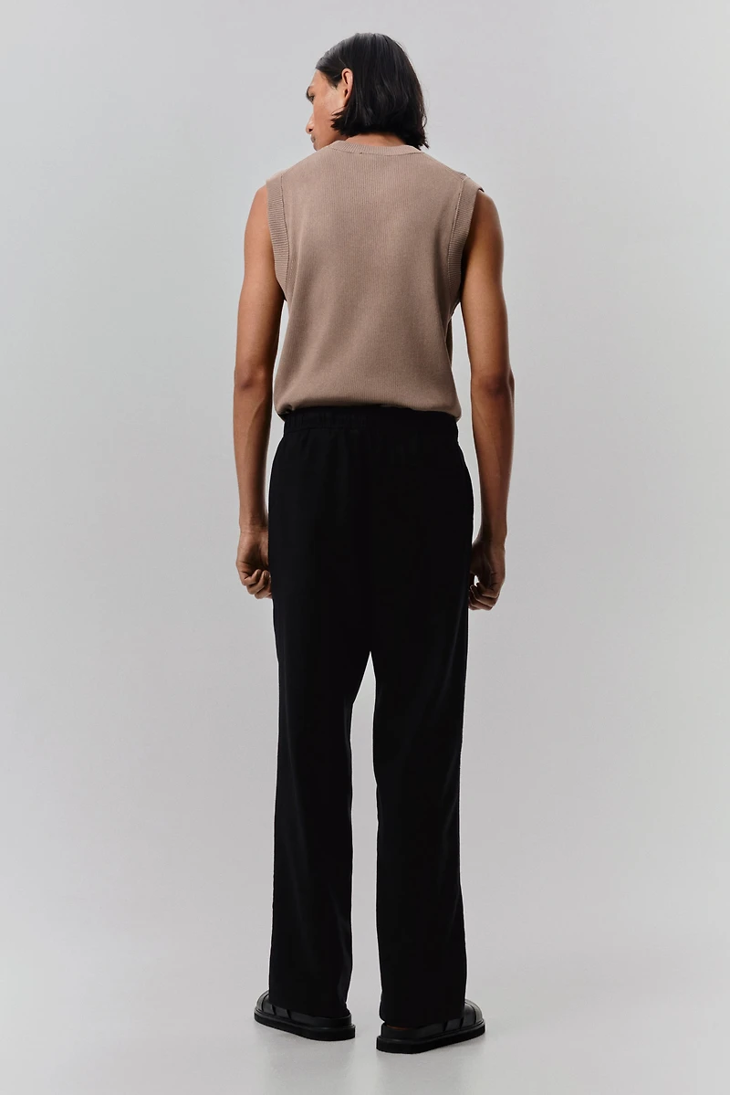 Relaxed Fit Linen-Blend Pants