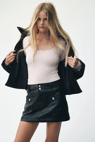 Haut en jersey côtelé