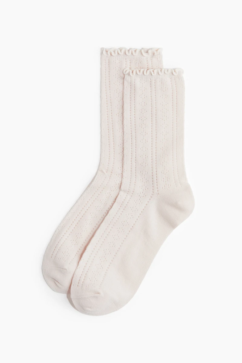 3-pack Pointelle-Knit Socks