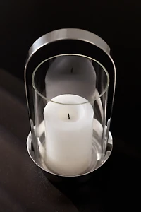 Small Glass Hurricane Candle Holder