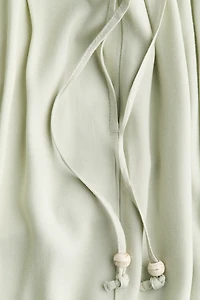 Wide-Leg Drawstring Pants